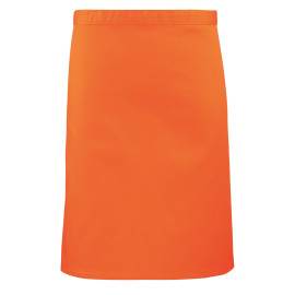 Tablier Demi-chef coloré. Ce tablier court est disponible en de nombreux coloris. il se noue a la taille