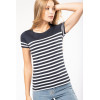 T-shirt marin col rond Bio femme Elia