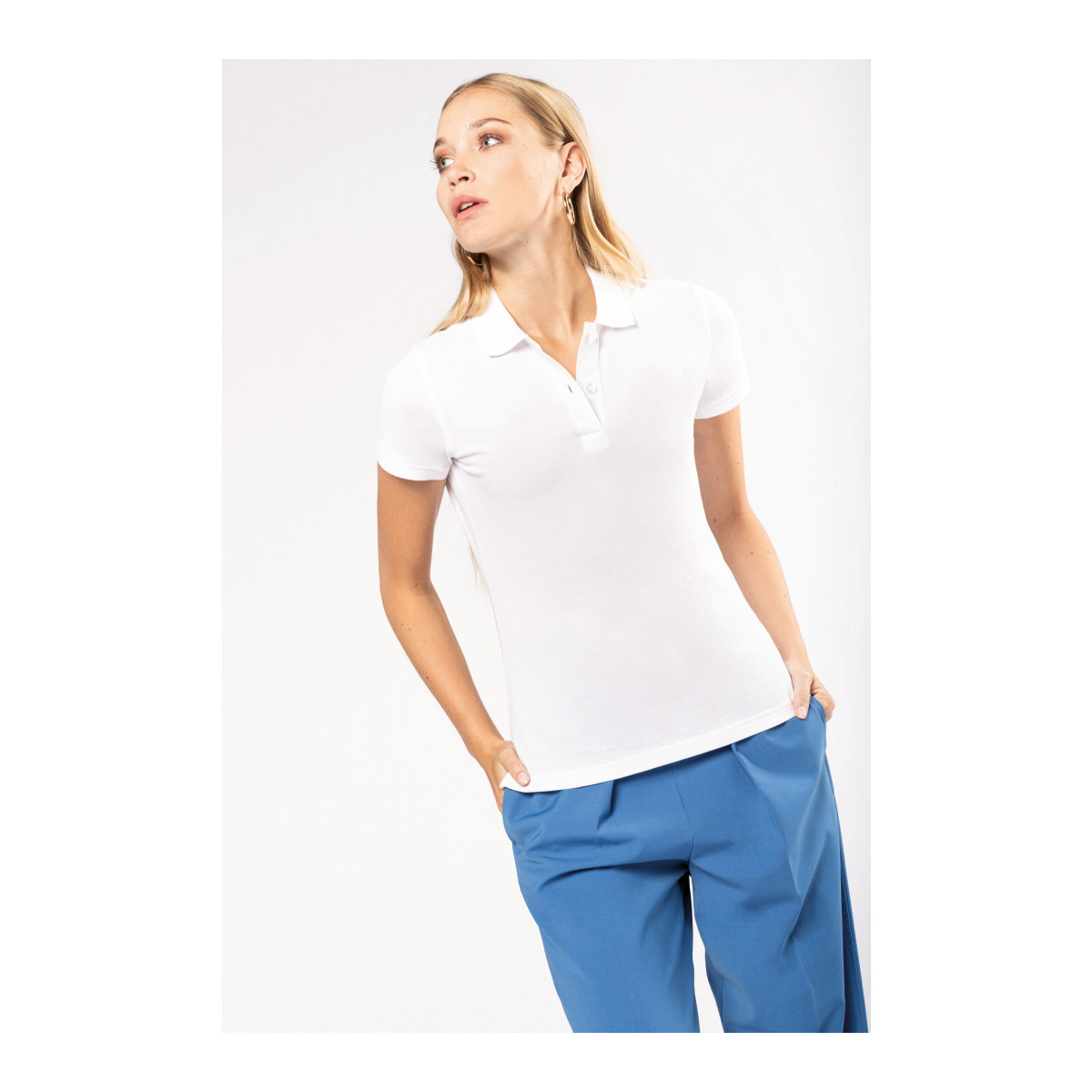 525 Dania Pointelle Polo Pullover main image 1