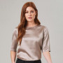 Blouse ROXANNE Taille:36 EU (8 UK) Couleur:CRÈME / GRIS CHINÉ