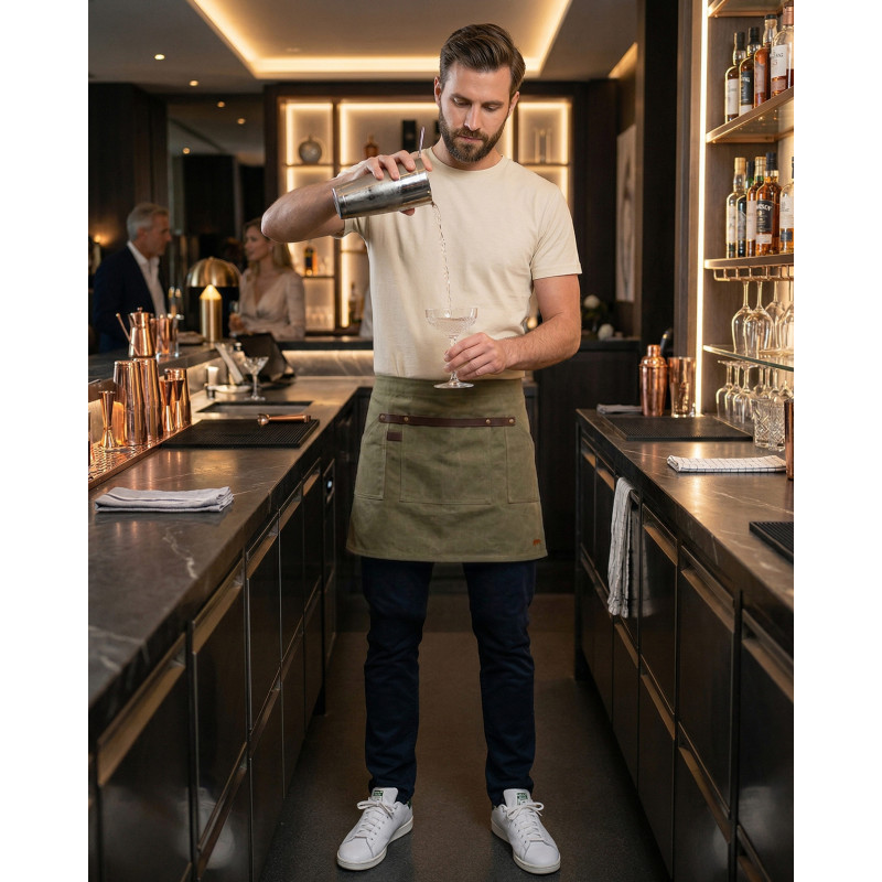 tablier court avec poches