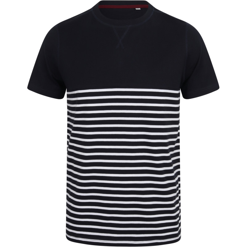 T-shirt breton mixte à manches courtes Léon