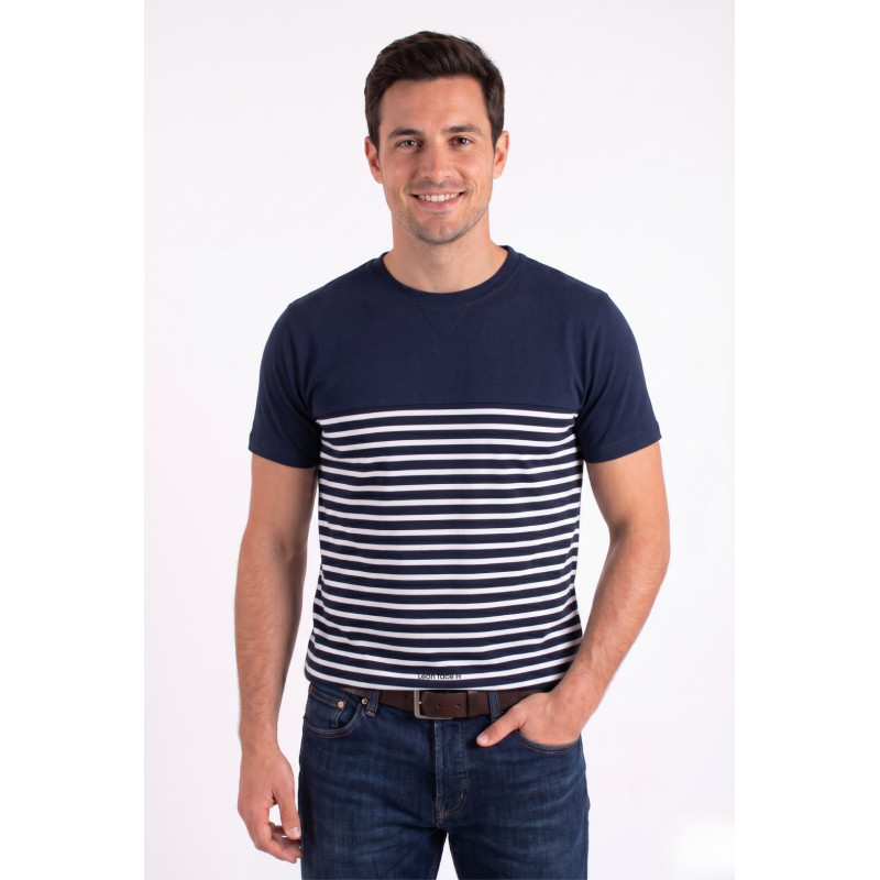 T-shirt breton à manches courtes Léon