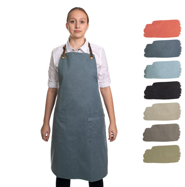 tablier lanières cuir