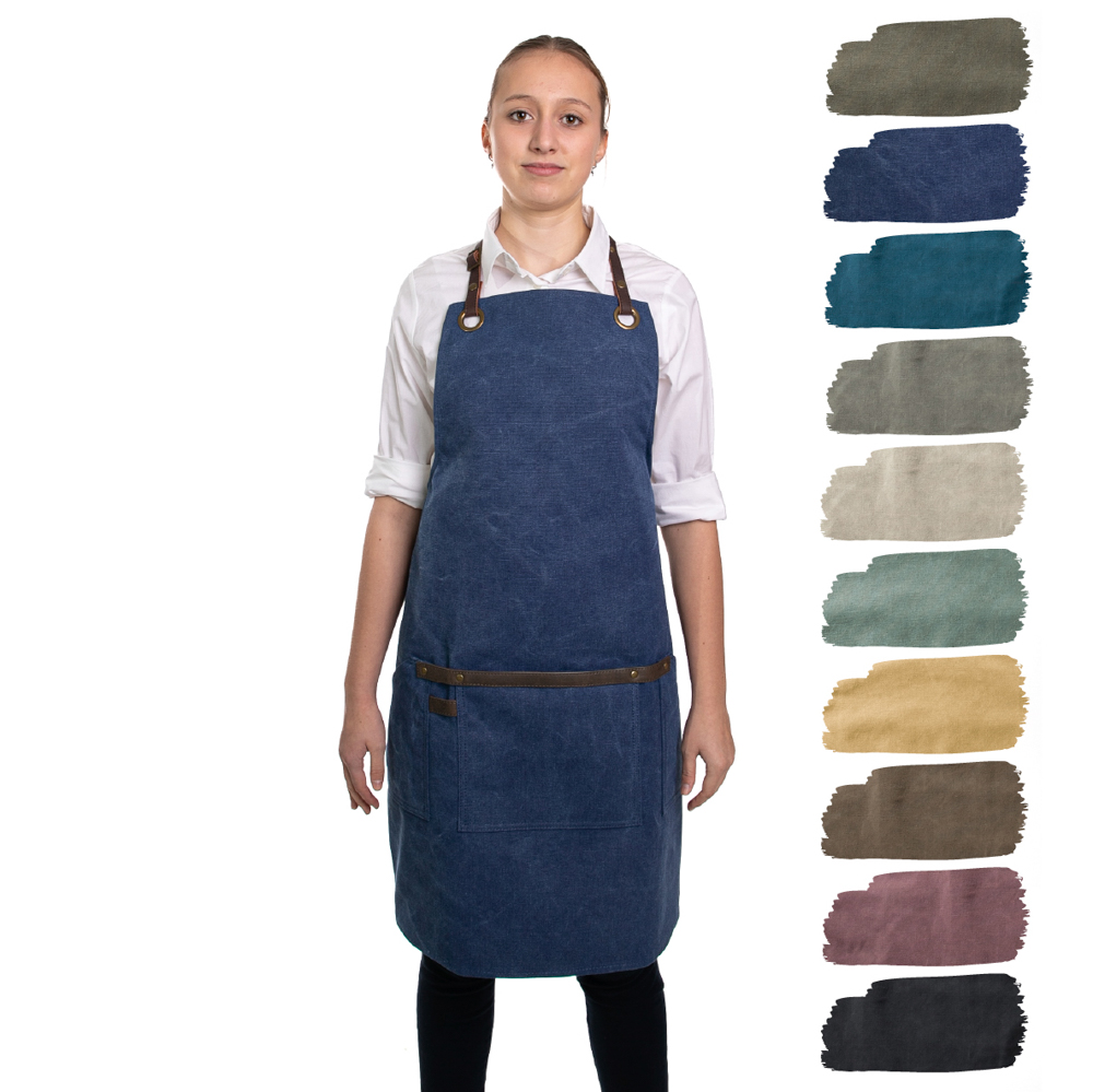tablier lanières cuir