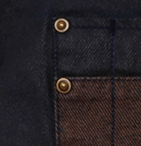INDIGO / BROWN DENIM